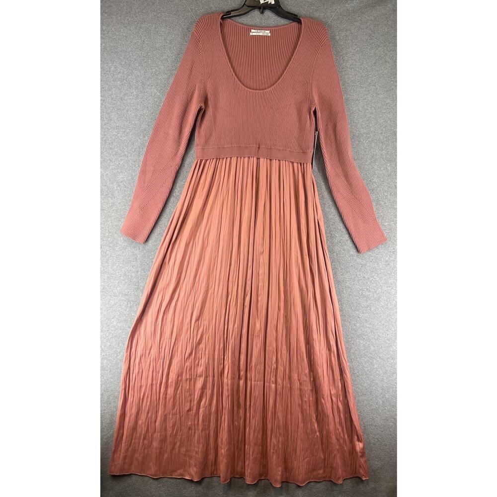 Anthropologie The Thea Twofer Sweater Dress Scoop-Neck Edition Size XLarge Orang - Picture 2 of 10